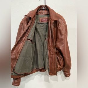 Vintage leather jacket.
